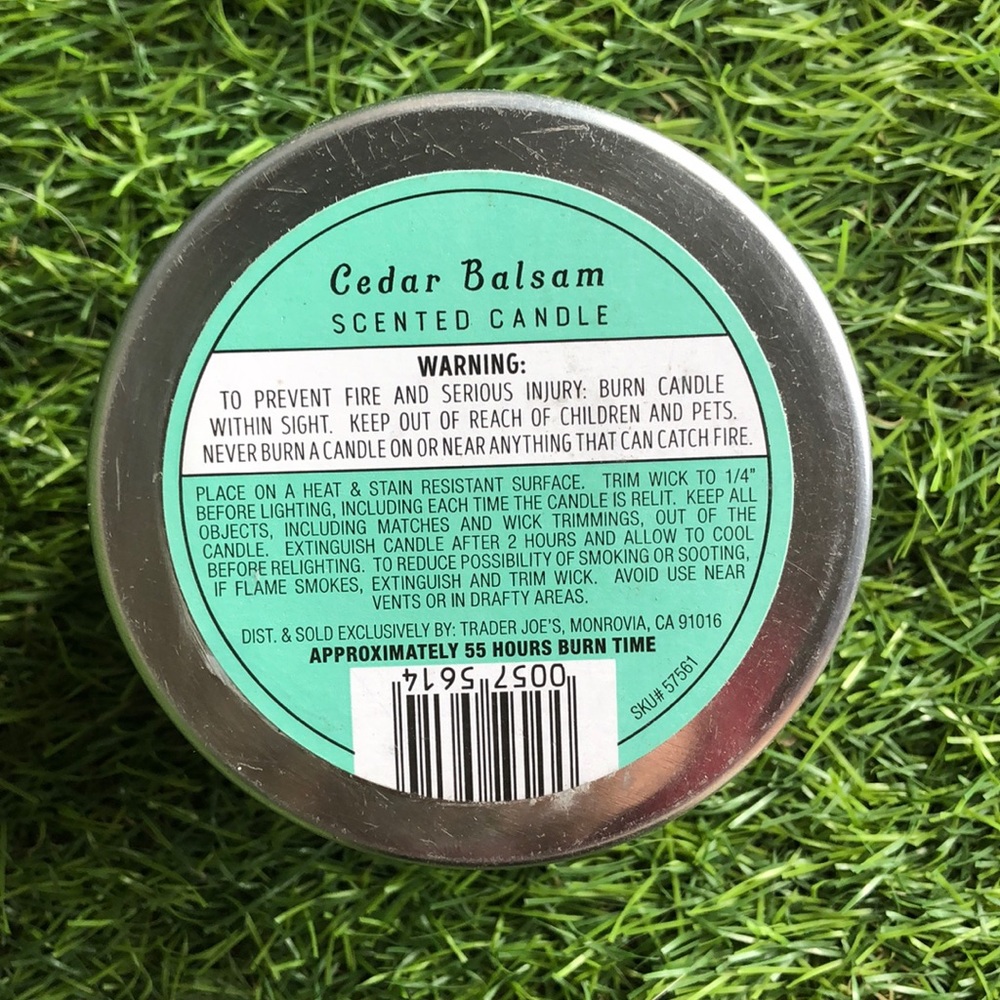 Trader Joe’s Cedar Balsam Candle LAST ONE!!! - Picture 3 of 3